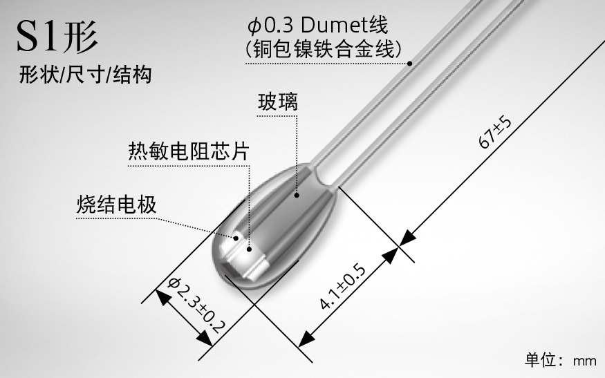 RB1形热敏电阻 S1形