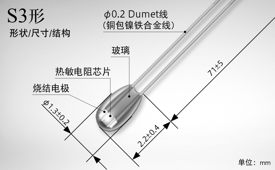 RB1形热敏电阻 S3形